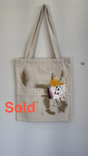 Load image into Gallery viewer, Canvas Bag with original artwork on
