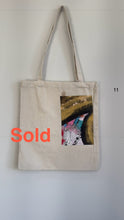 Load image into Gallery viewer, Canvas Bag with original artwork on
