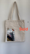 Load image into Gallery viewer, Canvas Bag with original artwork on
